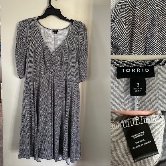 torrid Dresses Torrid 3x Herringbone Pattern Dress Poshmark